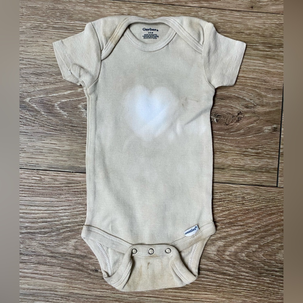 Handmade Organic Botanical Dyed Baby Onzies Cotton 0-9 Months - Picture 5 of 7